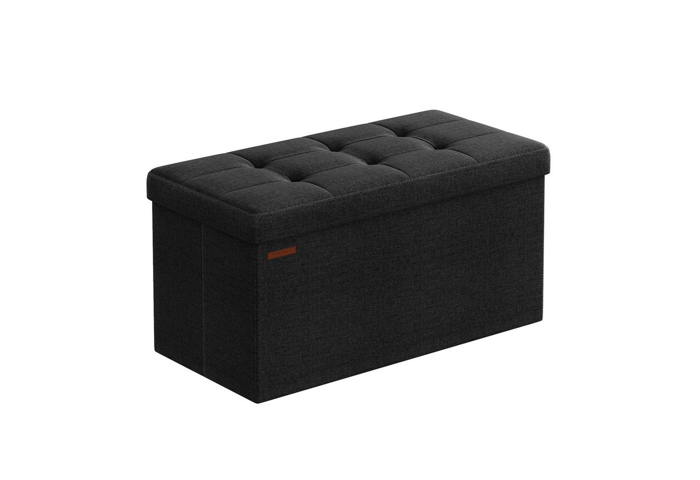 SONGMICS Sitzbank Sitzhocker mit Stauraum, klappbare, für Wohnzimmer Schlafzimmer Flur, 38 x 76 x 38 cm Fußbank, Aufbewahrungsbox, bis 300 kg belastbar – Bild 2 von 5