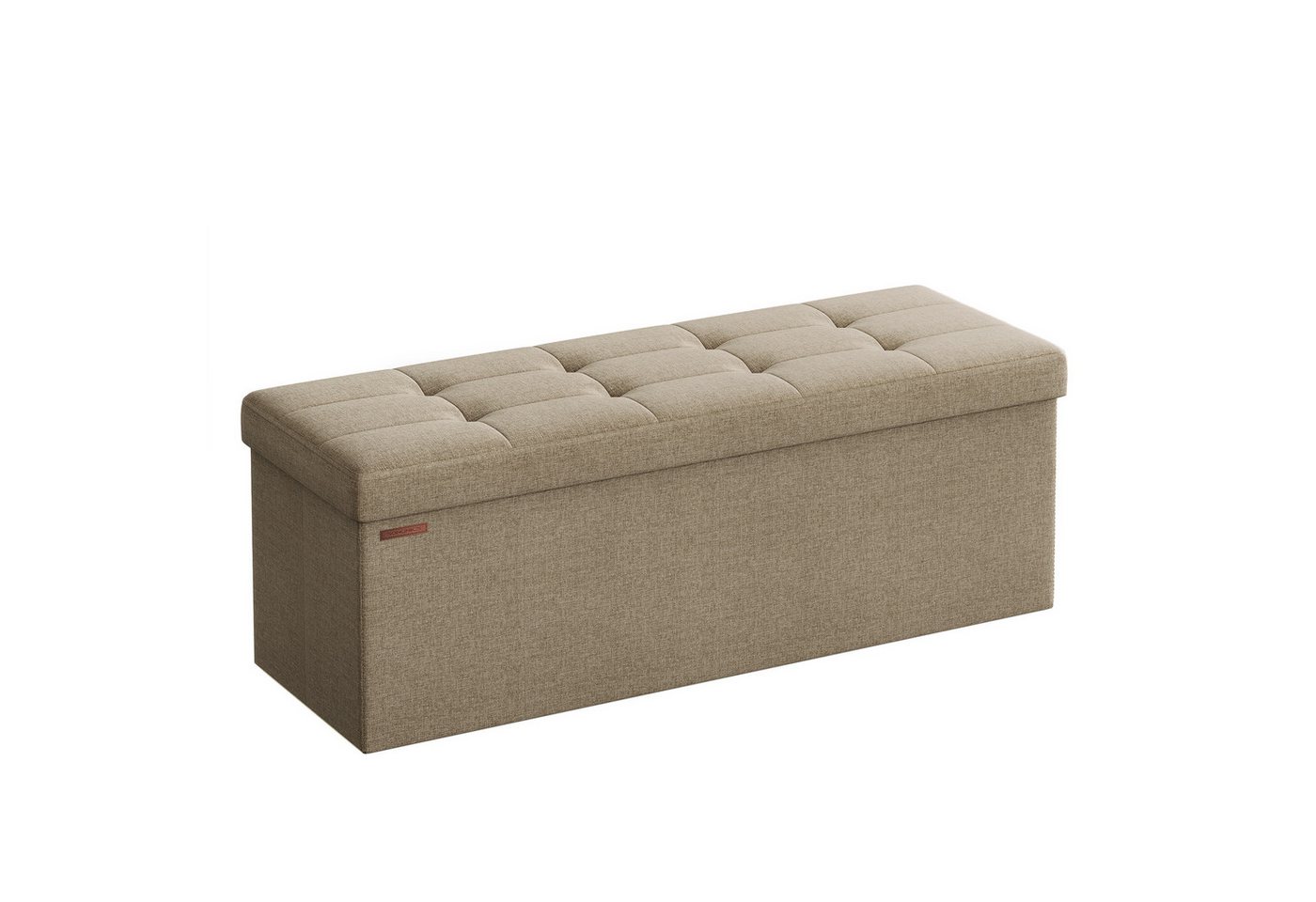 SONGMICS Sitzbank Sitzhocker mit Stauraum, klappbare, für Wohnzimmer Schlafzimmer Flur, 38 x 110 x 38 cm Fußbank, Aufbewahrungsbox, bis 300 kg belastbar – Bild 2 von 5