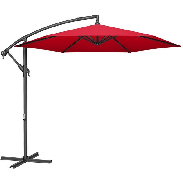 SONGMICS Sonnenschirm Ampelschirm, 300 cm d, Terrasse, Garten, UV-Schutz UPF 50+, Sonnenschutz Balkon
