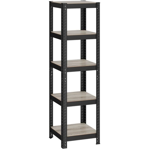 SONGMICS Standregal 5 Ablagen, verstellbar, 37 x 37 x 150 cm, bis 400 kg belastbar, 1-tlg., Bücherregal, Lagerregal, für Küche, Wohnzimmer