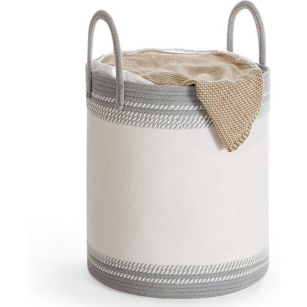 SONGMICS Wäschekorb,Wäschesammler für Kinder, Aufbewahrungskorb, für Decken, Kinderzimmer, mit Henkel, Kuscheltier Aufbewahrung, Schlafzimmer, 60 L