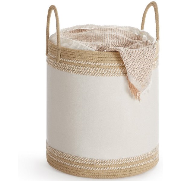 SONGMICS Wäschekorb,Wäschesammler für Kinder, Aufbewahrungskorb, für Decken, Kinderzimmer, mit Henkel, Kuscheltier Aufbewahrung, Schlafzimmer, 60 L