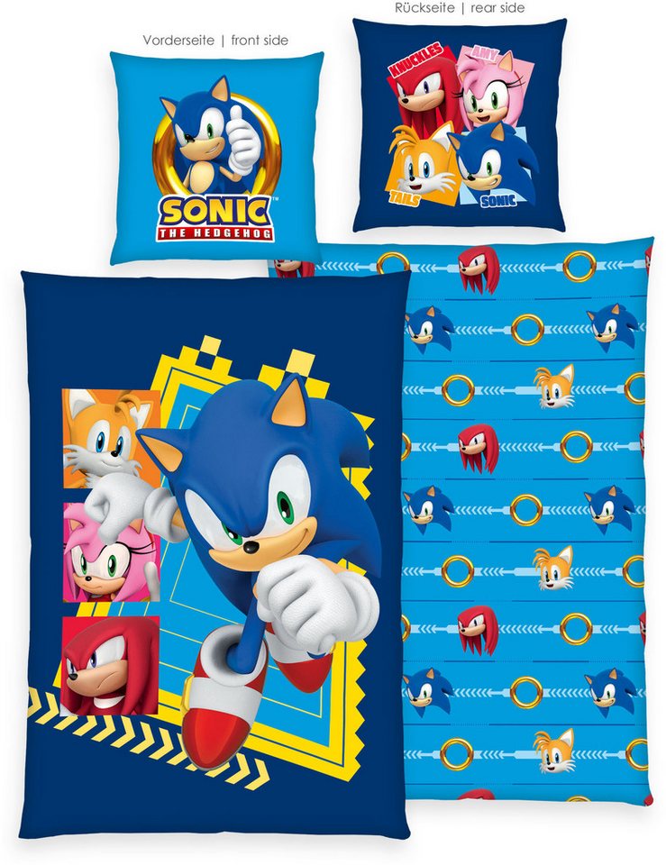 Sonic SEGA Bettwäsche Sonic, Renforcé, 2 teilig, Wendebettwäsche – Bild 3 von 5