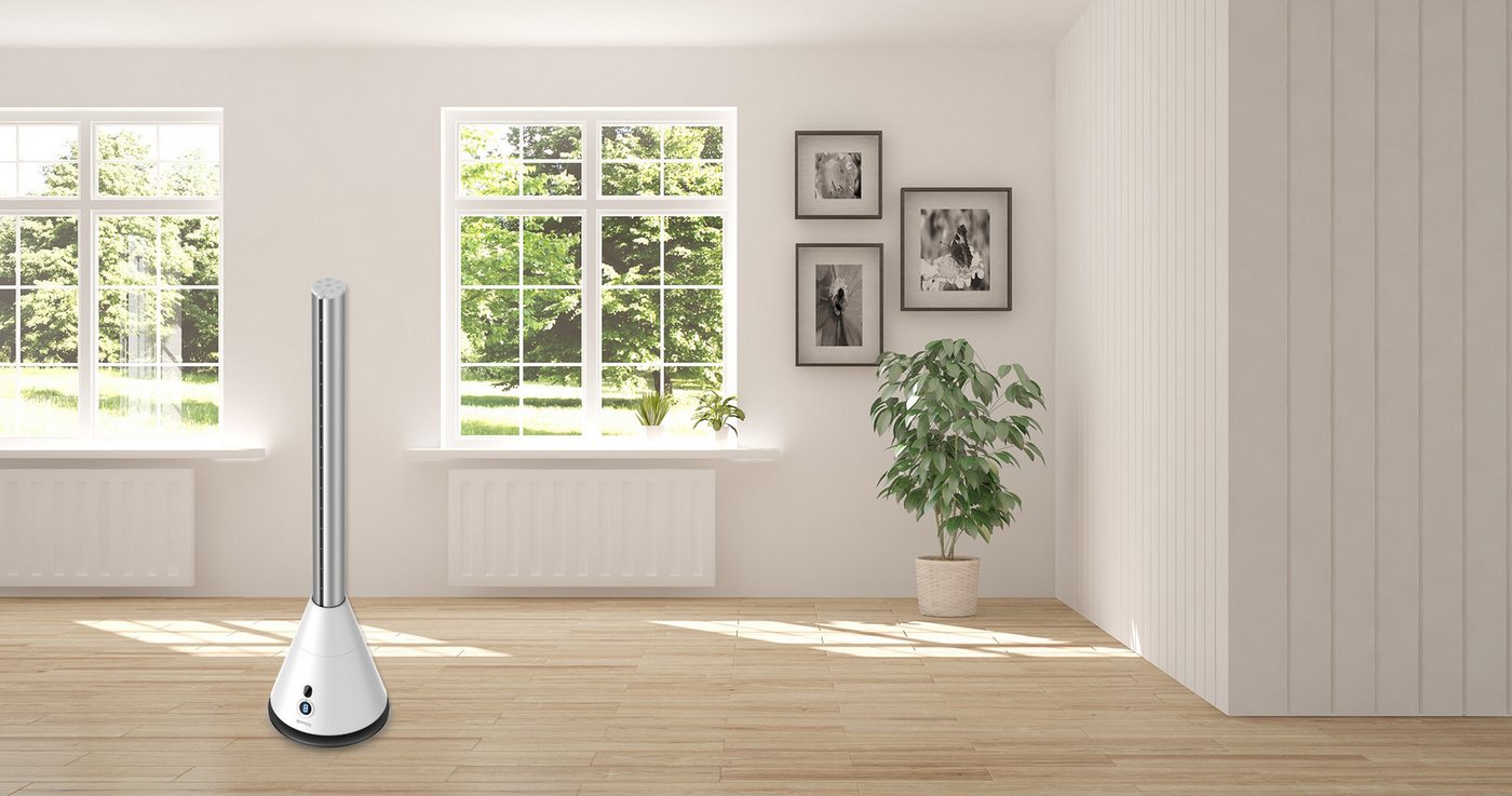 Sonnenkönig Turmventilator Noblade 2.0, Leistung 26W, starker Air Modus, Touch-Funktion, 8h Timer, Schlafmodus, Fernbedienung, 9 Ventilationsstufen – Bild 2 von 5