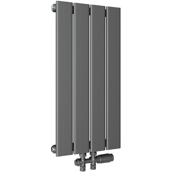 SONNI Designheizkörper Design Heizkörper Flach Anthrazit mit Multiblock Doppellagig/Einlagig, Paneelheizkörper Vertikal/Horizontal, Doppellagig/Einlagig, Anthra