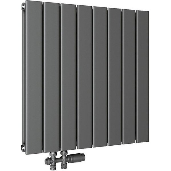 SONNI Designheizkörper Design Heizkörper Flach Anthrazit mit Multiblock Doppellagig/Einlagig, Paneelheizkörper Vertikal/Horizontal, Doppellagig/Einlagig, Anthra