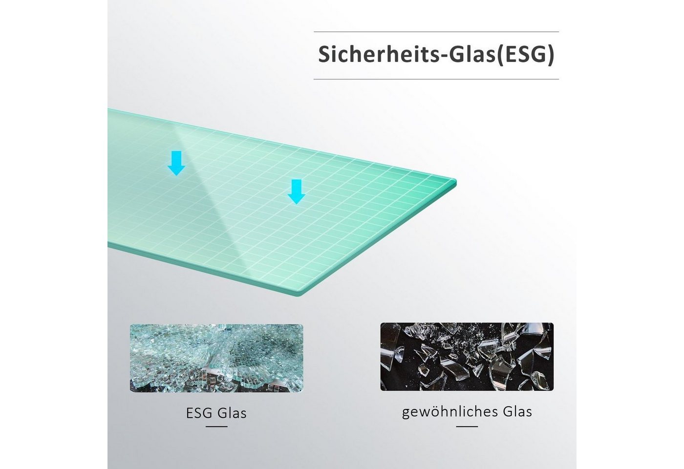 SONNI Dusch-Schiebetür Duschschiebetür,100-170cm,Nischendusche,Duschtür, Duschabtrennung, 100x185 cm – Bild 3 von 5