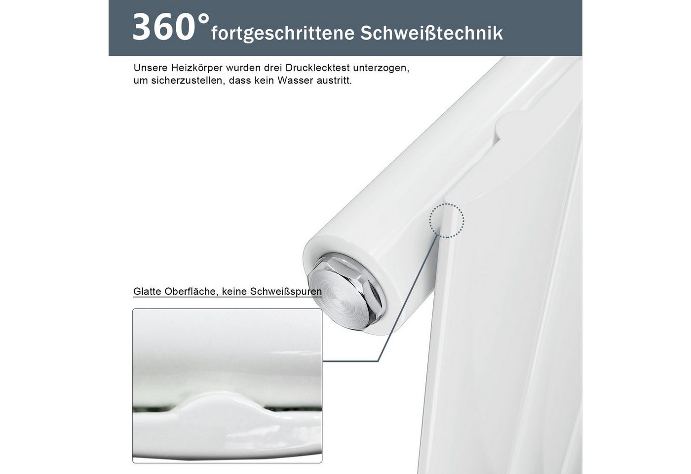 SONNI Heizkörper Heizkörper mit Multiblock Warmwasser Design – Bild 2 von 5