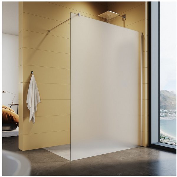 SONNI Walk-in-Dusche Walk-In Dusche,Vollsatiniert/ Teilsatiniert Glas,80-140cm,Höhe: 200cm, 8mm NANO ESG GLAS