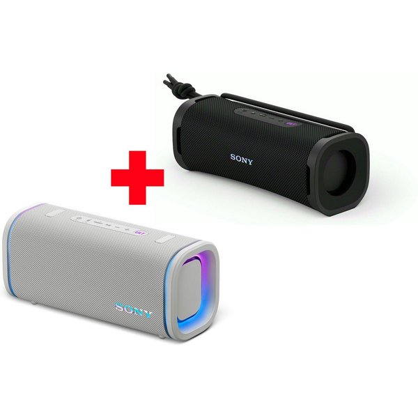 Sony ULT FIELD 5 + Field 1 Bluetooth-Speaker Stereo (A2DP Bluetooth, Bluetooth, AVRCP Bluetooth, 30 W, 2er Set Bluetooth-Lautsprecher, 25h-Akku, IP67, wasserdic