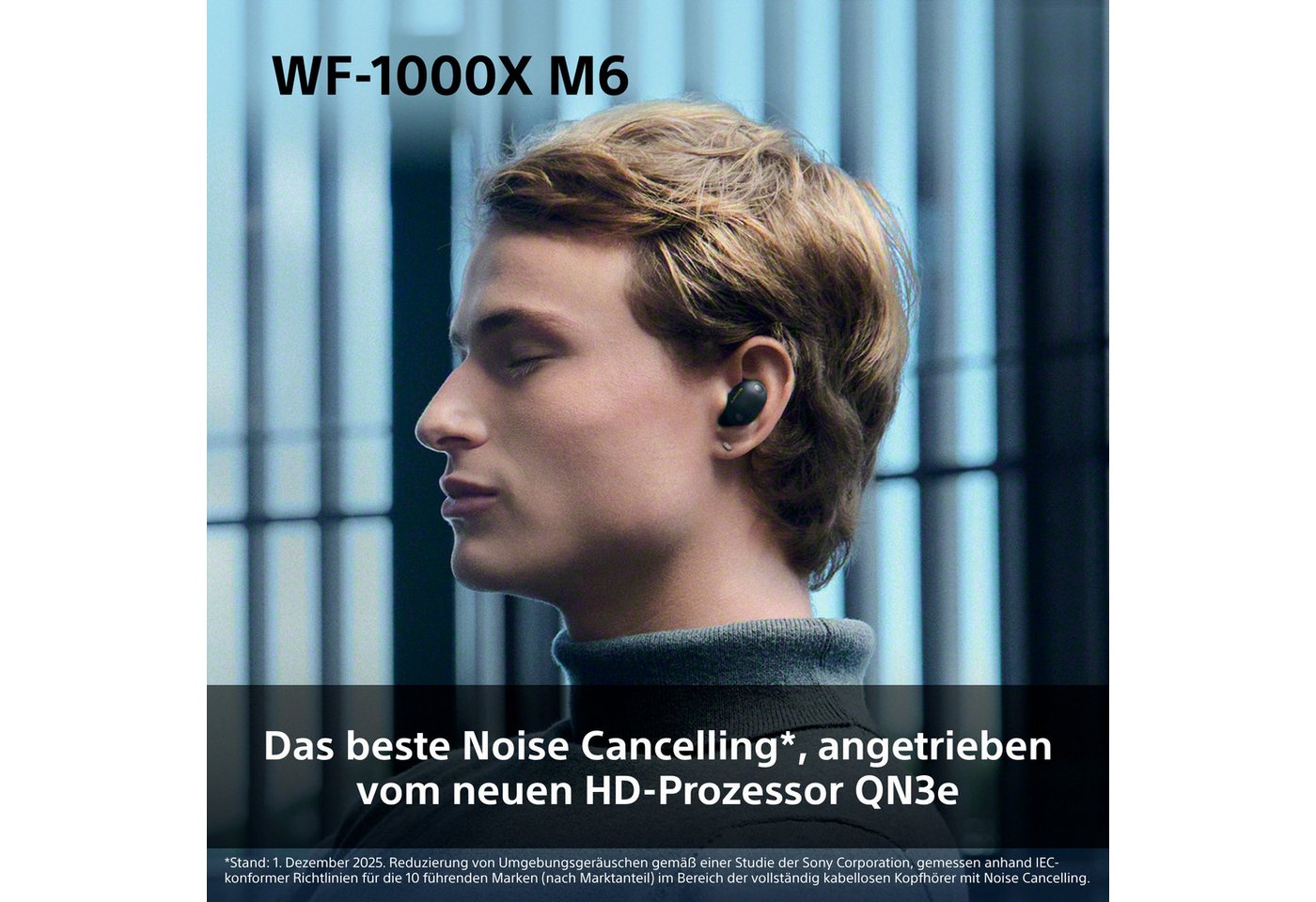 Sony WF-1000XM6 wireless In-Ear-Kopfhörer (Geräuschisolierung, Noise-Cancelling, Sprachsteuerung, True Wireless, Voice Assistant, Bluetooth, Kabellose In-Ear-Ko – Bild 3 von 5