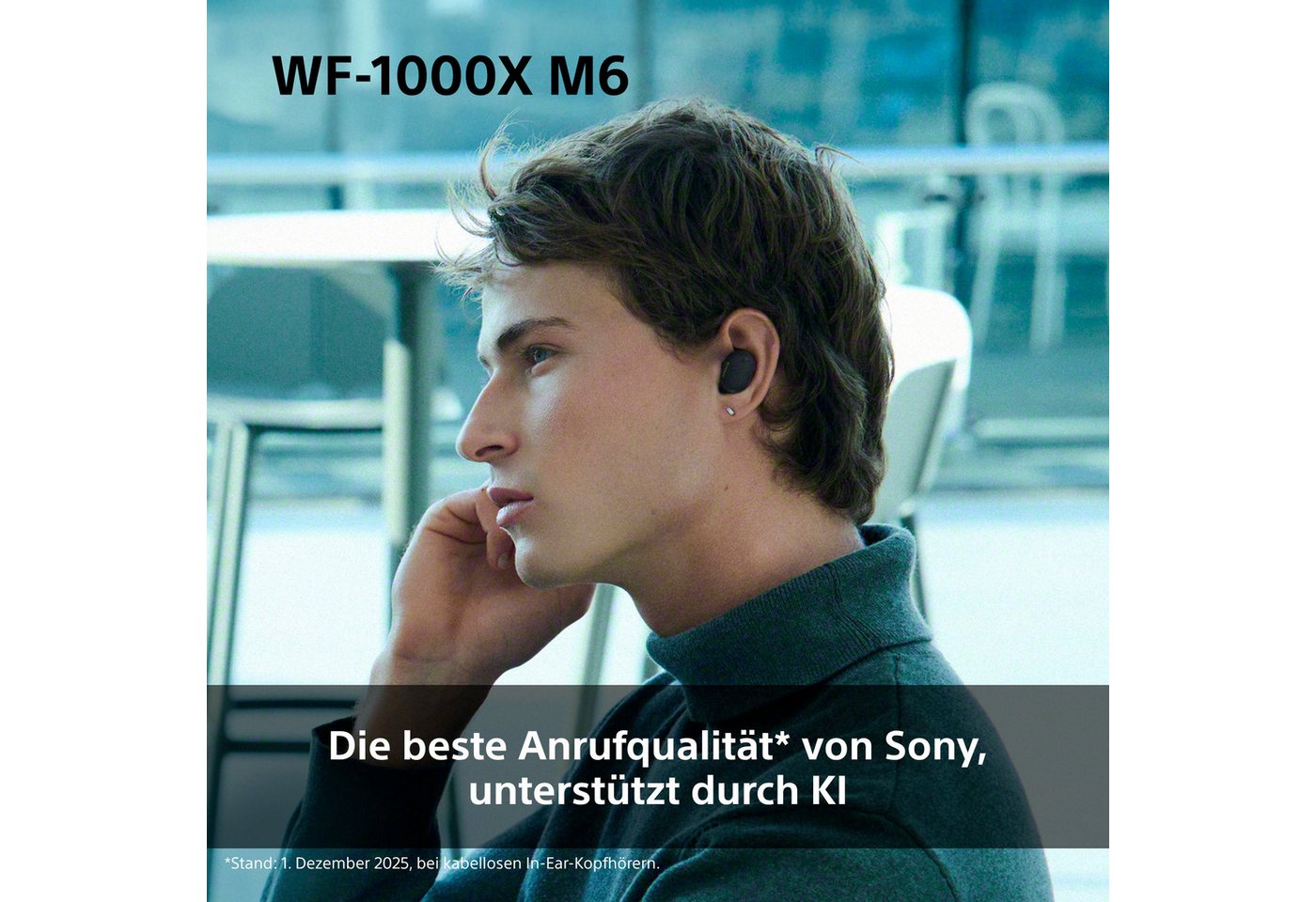 Sony WF-1000XM6 wireless In-Ear-Kopfhörer (Geräuschisolierung, Noise-Cancelling, Sprachsteuerung, True Wireless, Voice Assistant, Bluetooth, Kabellose In-Ear-Ko – Bild 5 von 5