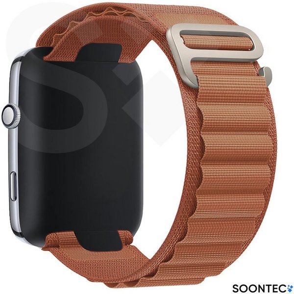 SOONTEC Smartwatch-Armband Premium Nylon Loop Armband mit G-Hook Verschluss, für Apple Watch Ultra 1/2/3 & Series 1-11