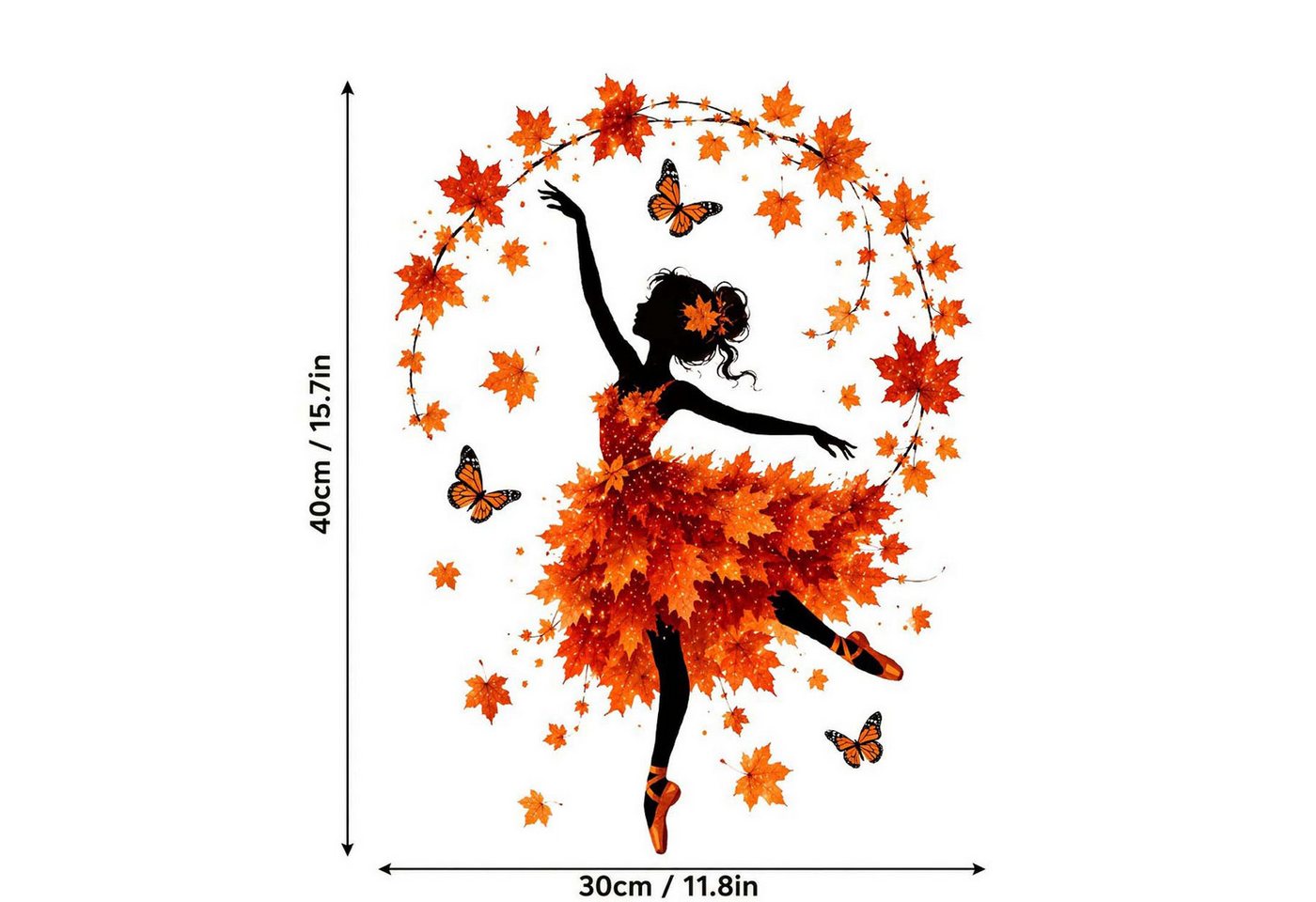 Sorvyzxn Fensterbild Fensterbild wiederverwendbare Fensterbilder Halloween Herbstlicher – Bild 5 von 5