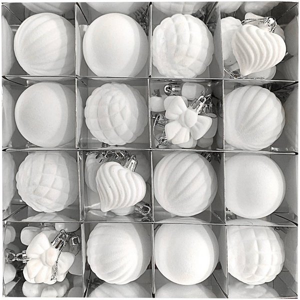 Sorvyzxn Weihnachtsbaumkugel Weihnachtsdeko Weihnachtskugeln 32-teiliges Set,Weihnachtsbaumschmuck