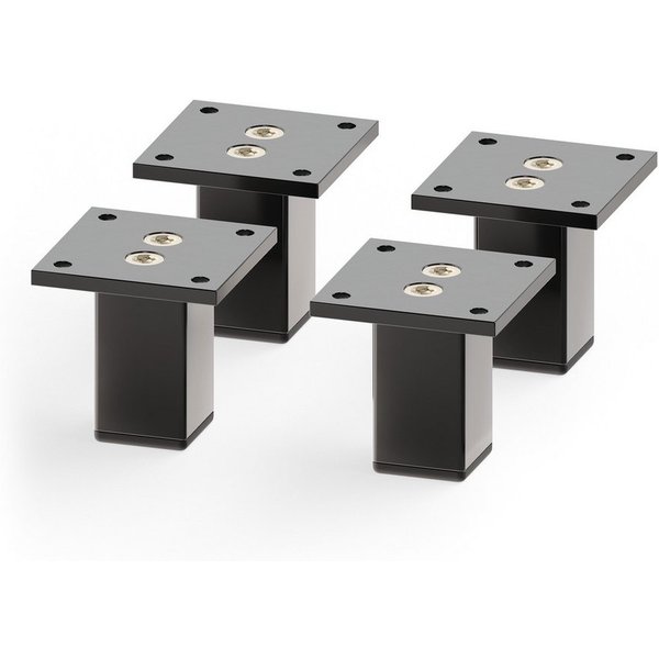 sossai® Möbelfuß Aluminium Möbelfüße in Schwarz, (4-St)