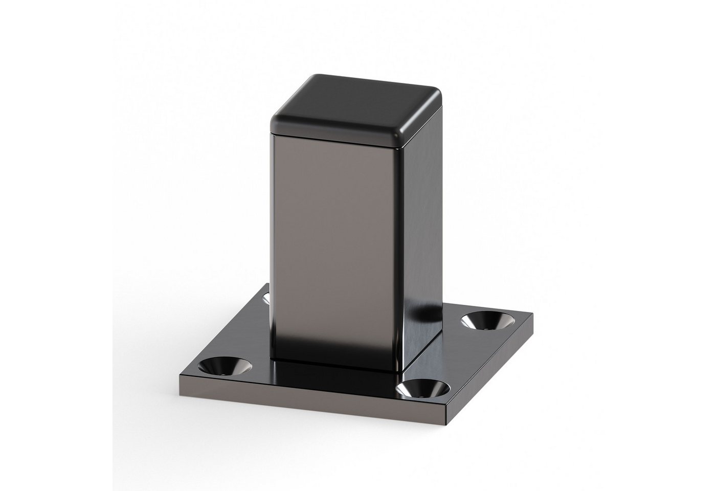 sossai® Möbelfuß Aluminium Möbelfüße in Schwarz, (4-St) – Bild 5 von 5
