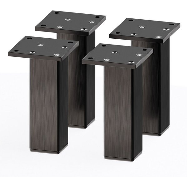 sossai® Möbelfuß MFV2, 4er Set, Farbe: Schwarz, (4-St), Farbe: Schwarz