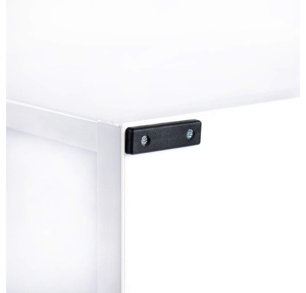 sossai® Möbelfuß Möbelgleiter in Schwarz mit Schrauben, (8-St), 50x14x5mm – Bild 4 von 5