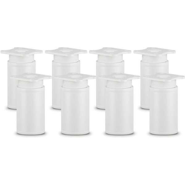 sossai® Möbelfuß Runde Schrankfüße, 4er & 8er Set, höhenverstellbar, (8-St), Farbe: Weiß
