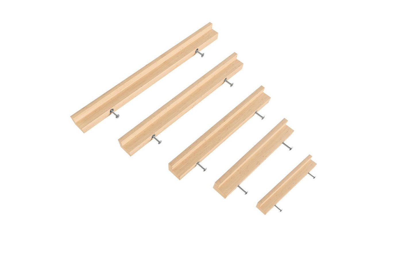 sossai® Möbelgriff Buchenholzgriff, GAH01 (6-St), Lochabstand 128mm – Bild 4 von 5