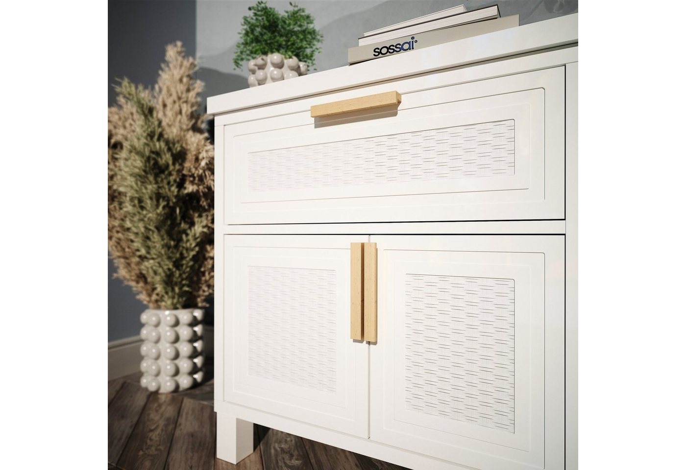 sossai® Möbelgriff Buchenholzgriff, GAH01 (10-St), Lochabstand 128mm – Bild 3 von 5