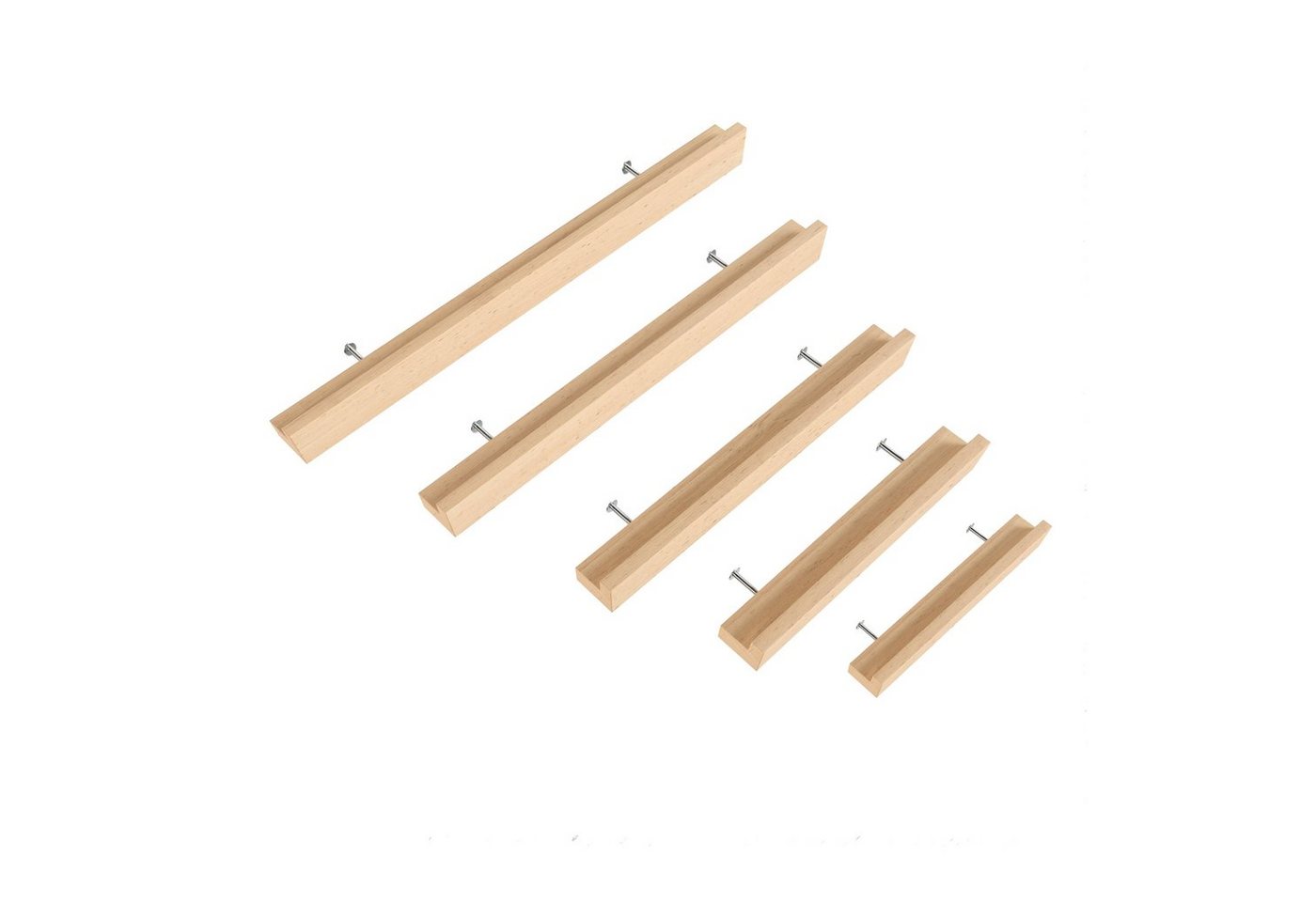 sossai® Möbelgriff Buchenholzgriff, GAH01 (10-St), Lochabstand 128mm – Bild 5 von 5