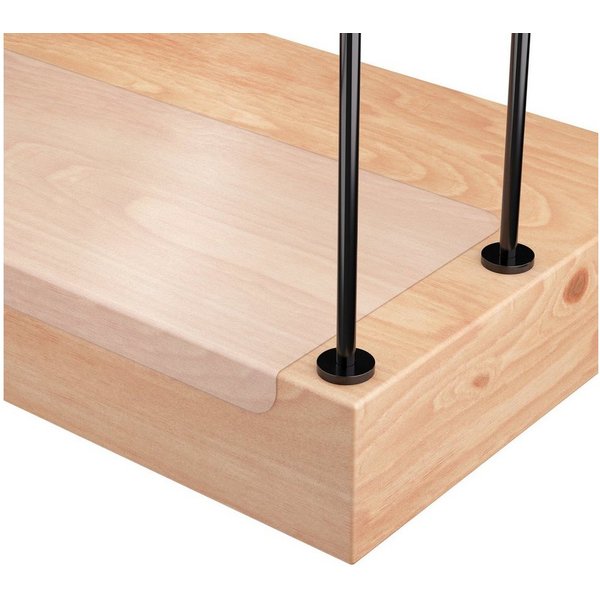 sossai® Stufenmatte Treppenschutz Folie transparent und selbstklebend, Rechteck, 20 x 65 cm, 15St.