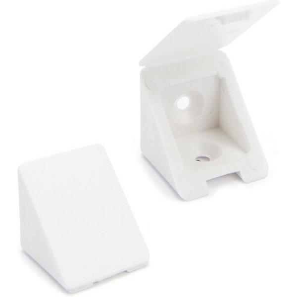 sossai® Winkelbeschlag Korpusverbinder/Möbelverbinder/Eckverbinder mit (40 St), Farbe: Weiß