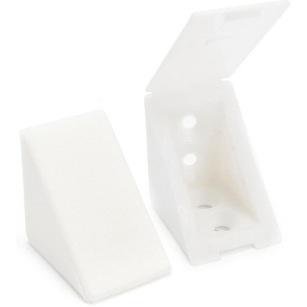 sossai® Winkelverbinder Korpusverbinder/Möbelverbinder/Eckverbinder mit, LxB: 3,2x2,4 mm, (40-St), Farbe: Weiß