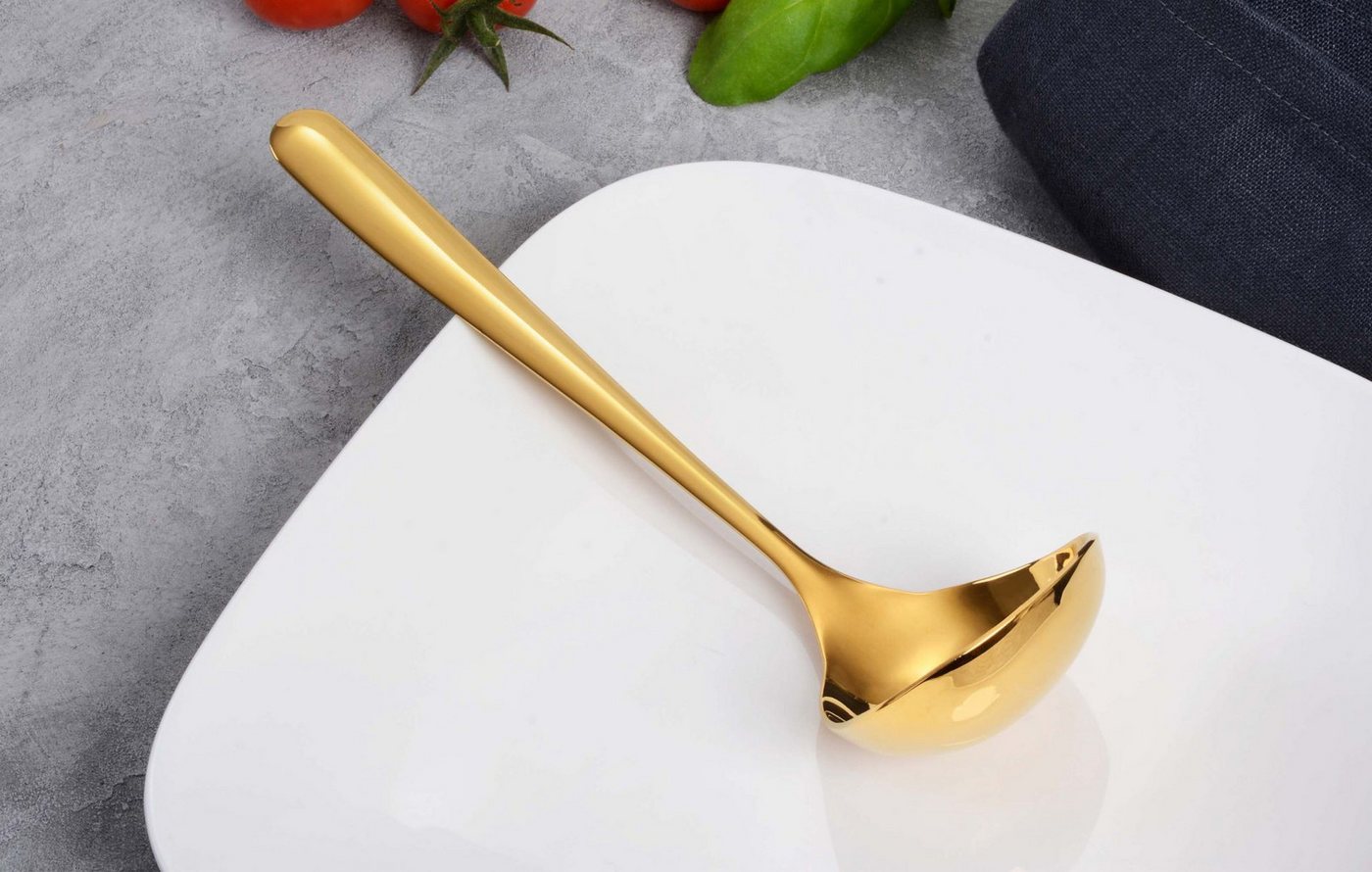 GRÄWE Soßenlöffel Gräwe Edelstahl Soßenlöffel, poliert, Farbauswahl, wählen Sie aus den Farben silber, schwarz oder gold – Bild 3 von 3