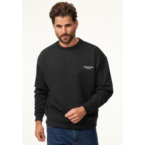 SOULSTAR Sweatshirt S2PAJU Herren Oversize Pullover mit Rundhals-Ausschnitt Crew-Neck Sweater