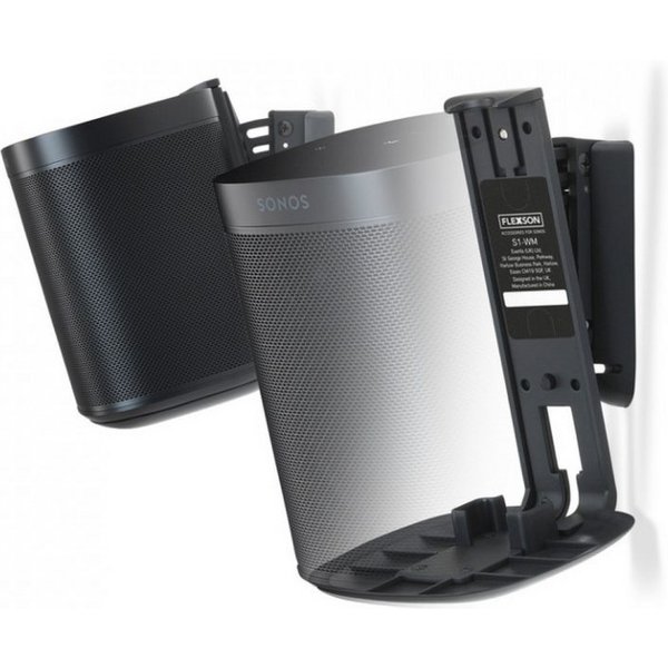 Flexson Soundbar-Halterung Flexson One/One SL/Play:1 Wandhalter FLXS1WM2021 Schwarz Paar, (Speziell designed für Sonos One/One SL/Play 1)