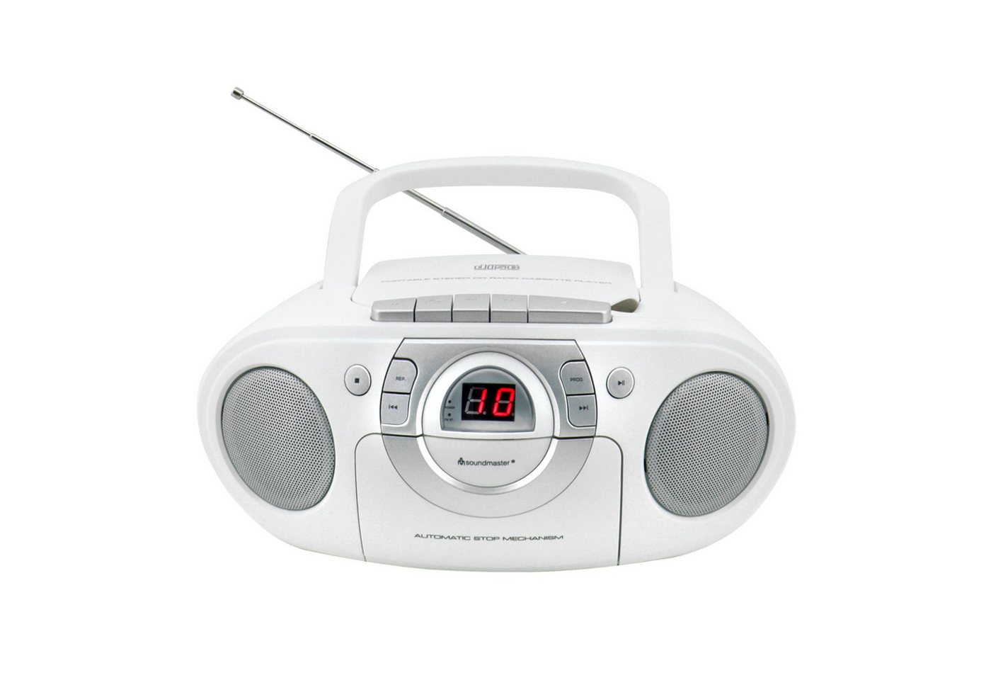 Soundmaster soundmaster SCD5100WE CD-Radio UKW CD, AUX, Kassette, UKW Weiß Radio – Bild 2 von 2