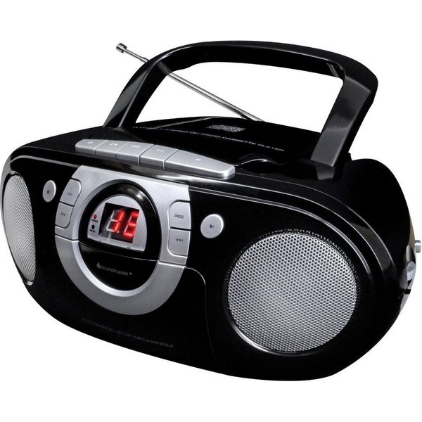 Soundmaster SCD5100WE tragbarer CD-Player Radiorecorder Kassettenrecorder AUX CD-Radiorecorder