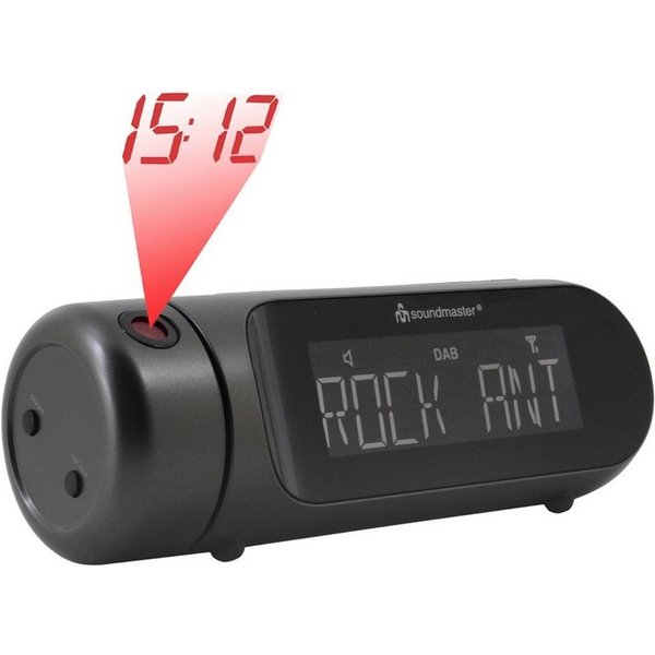 Soundmaster UR6700AN Projektionswecker Radiowecker DAB+ USB-Ladefunktion Uhrenradio