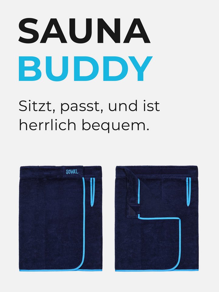 Sowel Saunatuch Saunakilt - Sauna Buddy, 100% Bio-Baumwolle, 60x140 cm – Bild 2 von 5