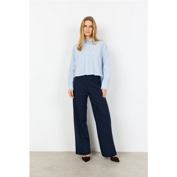 soyaconcept Hemdbluse SC-CASSY 1 aus Polyester und Baumwolle, bequeme Passform, gestreifte Optik