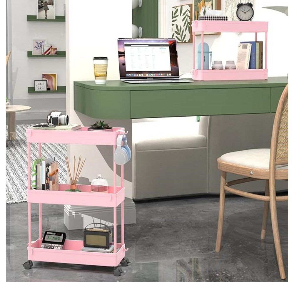 SPACEKEEPER Servierwagen 3-stöckiger schmaler Rollwagen, Badorganizer, Küchenorganizer, (1 St), Mobiler Aufbewahrungswagen für enge Nischen, Küche & Wäscherei – Bild 5 von 5
