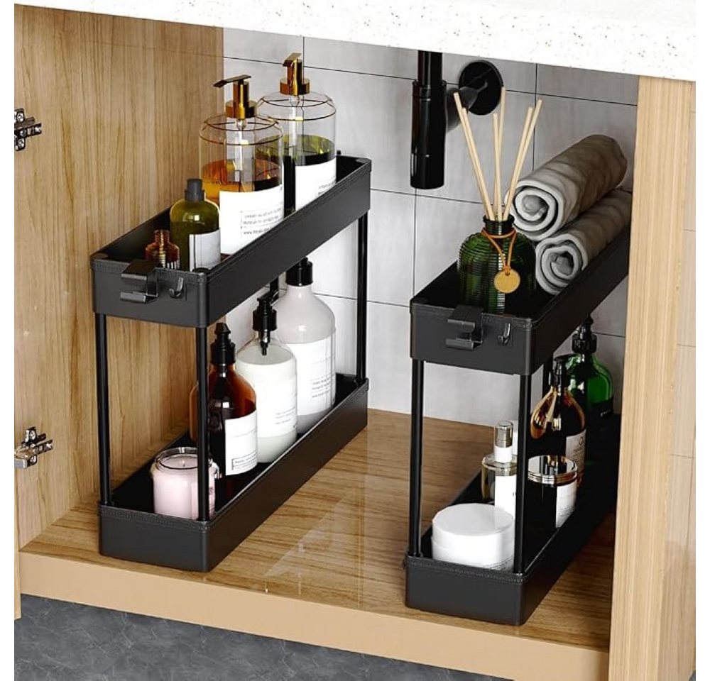 SPACEKEEPER Servierwagen 4-stöckiger schmaler Rollwagen, Badorganizer, Küchenorganizer, (1 St), Mobiler Aufbewahrungswagen für enge Nischen, Küche & Wäscherei – Bild 4 von 5