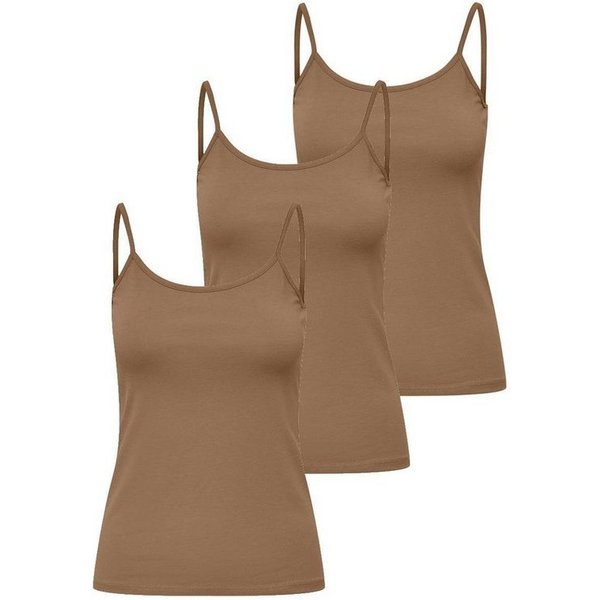ONLY Spaghettitop Only Damen 3er-Pack Basic Spaghetti-Träger Top