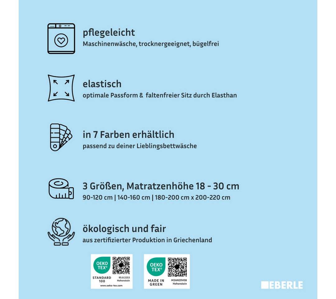 bellana Spannbettlaken bellana coolTouch, Jersey-Elasthan, Gummizug: rundum, (1 Stück), mit kühlendem Klimagarn – Bild 5 von 5