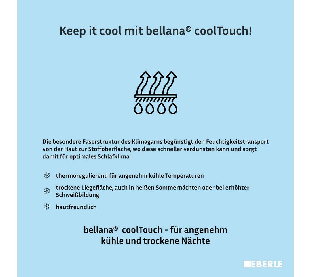 bellana Spannbettlaken bellana coolTouch, Jersey-Elasthan, Gummizug: rundum, (1 Stück), mit kühlendem Klimagarn – Bild 2 von 5