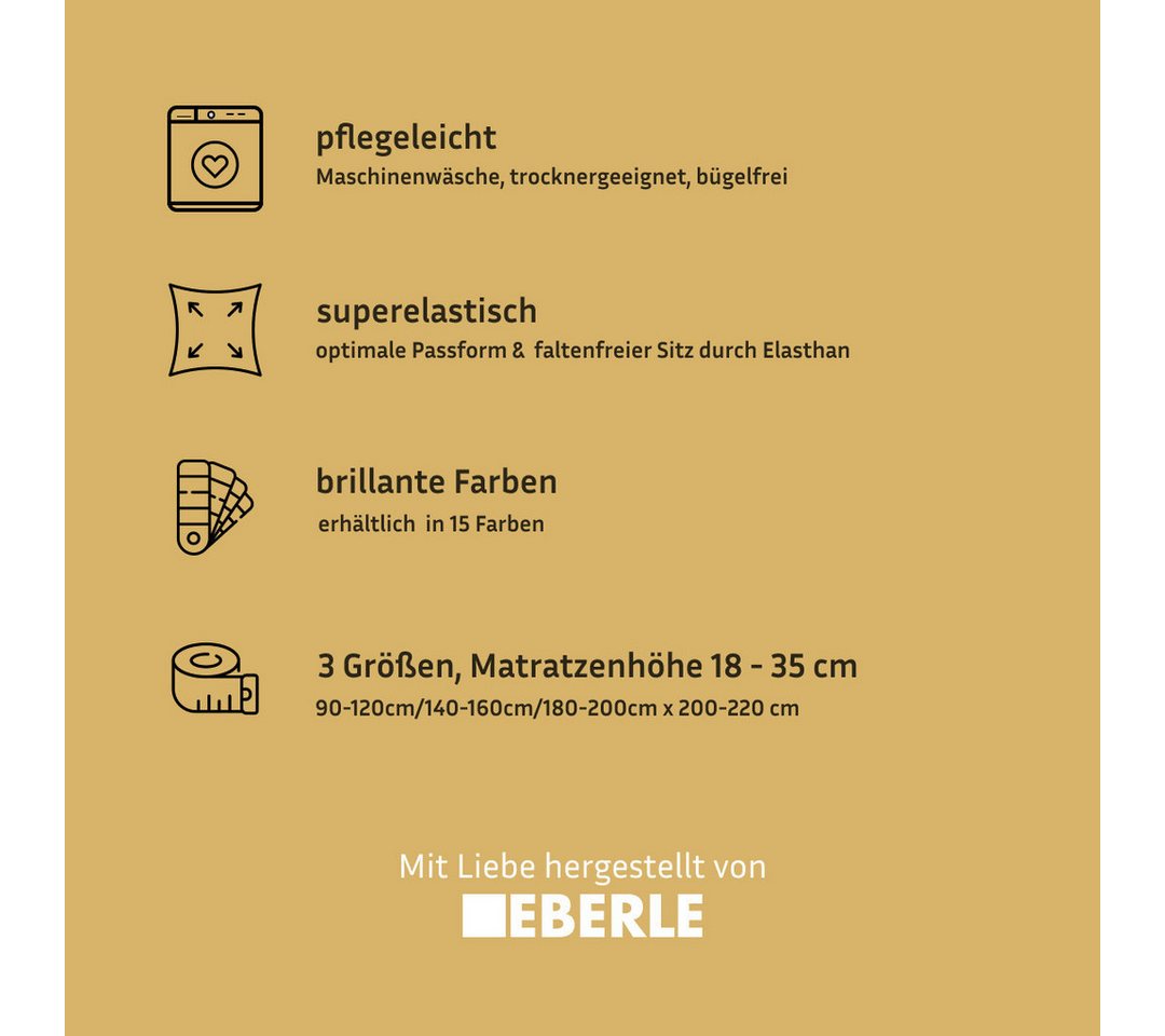 bellana Spannbettlaken bellana deluxe mit Elasthan, Jersey 230 g/m², Premium-Qualität, Jersey-Elasthan, Gummizug: rundum, (1 Stück), mit 5% Elasthan, für Matrat – Bild 5 von 5