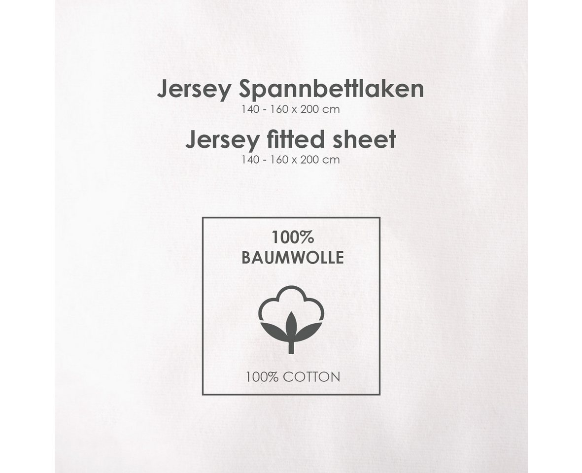 CAMP DAVID Spannbettlaken CAMP DAVID, Baumwoll-Jersey, Gummizug: rundum, (1 Stück), gewebtes Label – Bild 2 von 4
