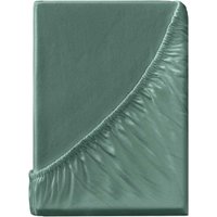Spannbettlaken "Eco-Jersey-Interlock" aus Bio-Baumwolle 180-200 x 200 cm, lorbeer