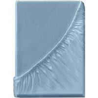 Spannbettlaken "Eco-Jersey-Interlock" aus Bio-Baumwolle 180-200 x 200 cm, aquamarin