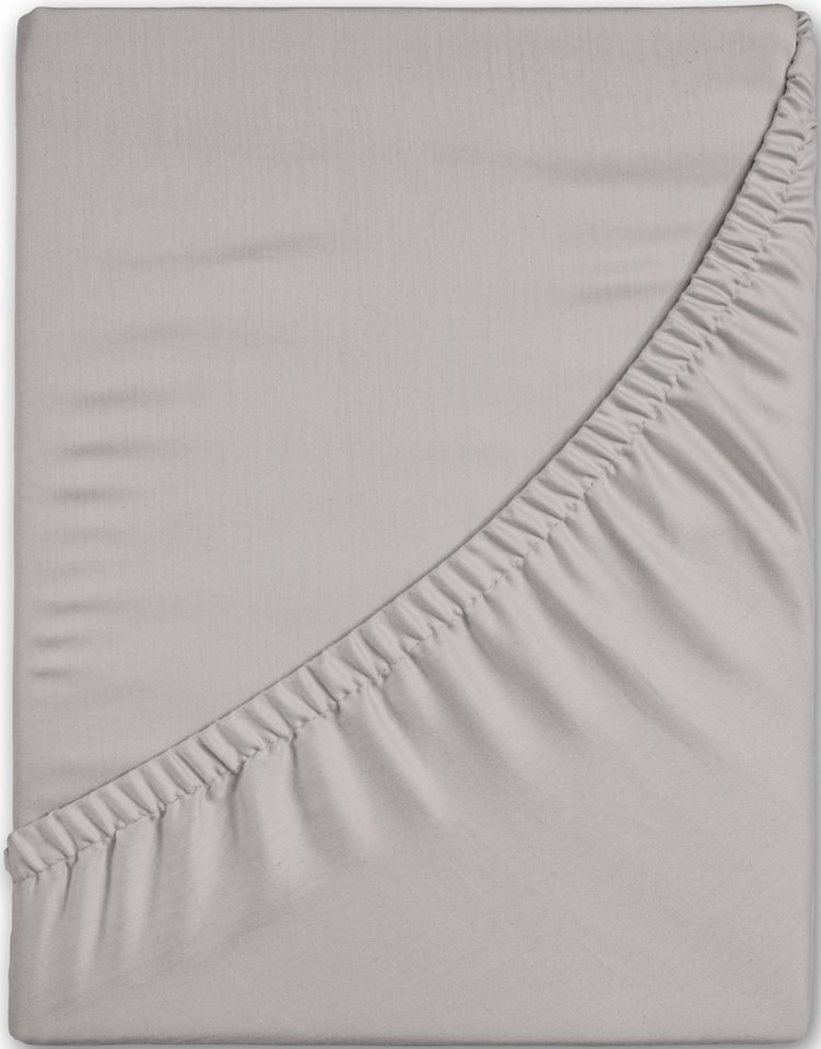 hip Spannbettlaken Hip in Gr. 90x200, 140x200 oder 180x200 cm, Satin, Gummizug: rundum, (1 Stück), 100% Baumwolle, Mako-Satin, Rundumgummi, bis 25 cm Höhe – Bild 2 von 5