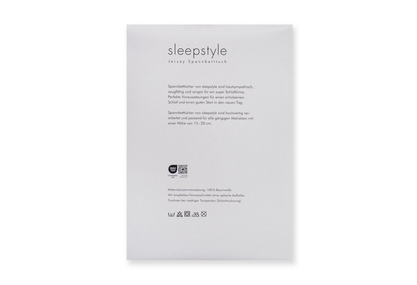 Sleepstyle Spannbettlaken SleepStyle, Jersey, Gummizug: rundum, (1 Stück), 100% Baumwolle – Bild 3 von 4