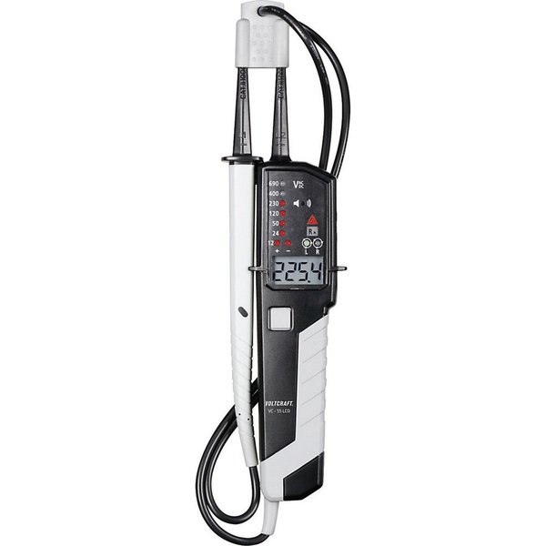 VOLTCRAFT Spannungsprüfer VOLTCRAFT VC-55 LCD Zweipoliger Spannungsprüfer CAT III 1000 V, CAT I, (VC-55 LCD)